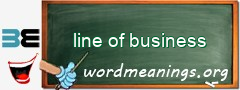 WordMeaning blackboard for line of business